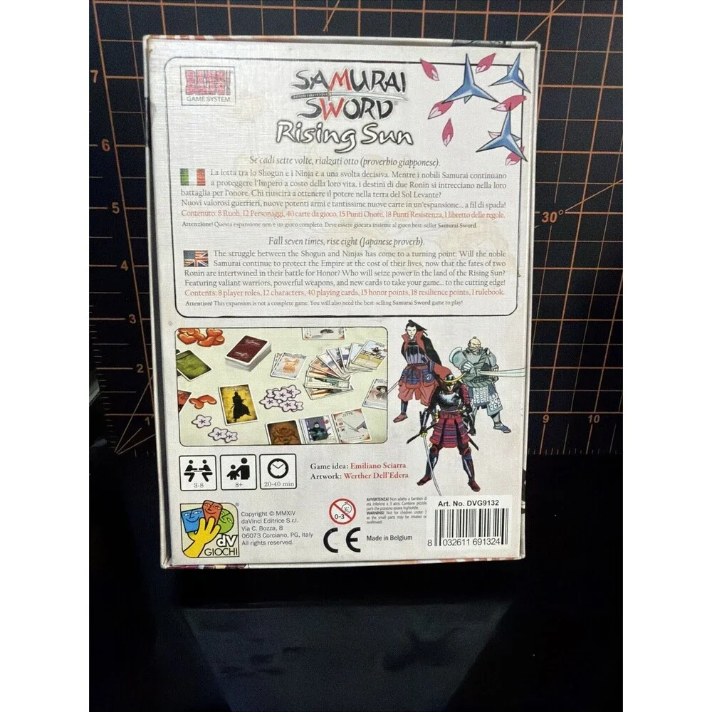 Samurai Sword Rising Sun Expansion DV Giochi 2014 Emiliano Sciarra Card Game